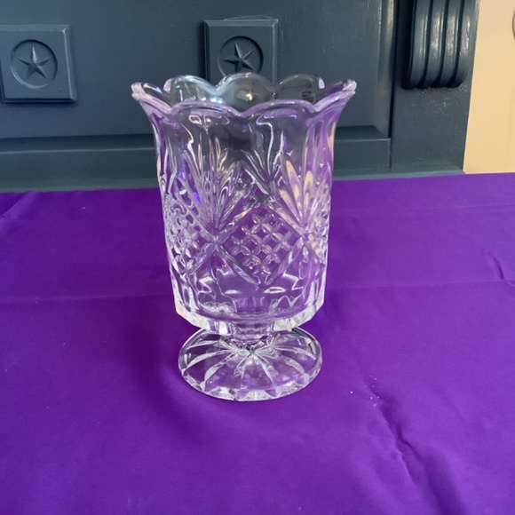 One Dublin Collection Crystal Hurricane Votive /Pillar Candle Holder - Picture 2 of 3